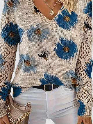 Britta - Langarmshirt mit Blumen