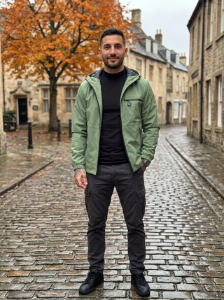 Jonas - Regenjacke mit Kapuze in Hellgrün