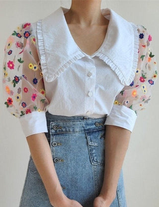 Daniela - Mesh-Bluse