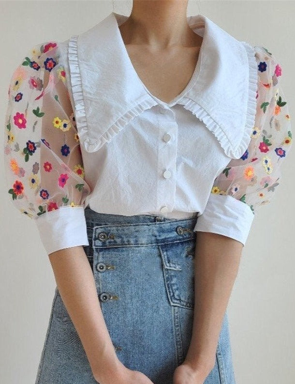 Daniela - Mesh-Bluse