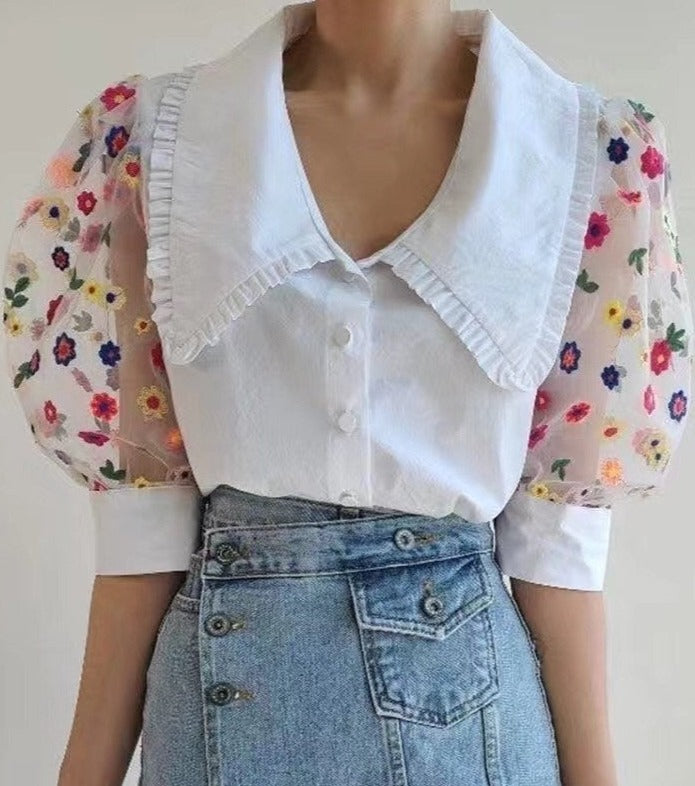 Daniela - Mesh-Bluse