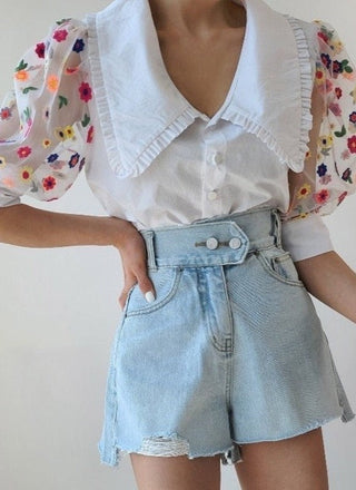 Daniela - Mesh-Bluse