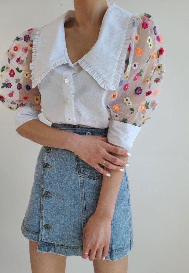 Daniela - Mesh-Bluse