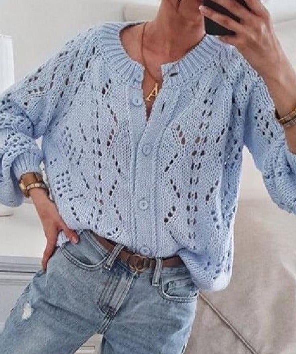 Claudia - Lochmuster-Cardigan