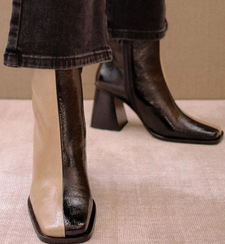 Bettina - Colorblock-Stiefeletten