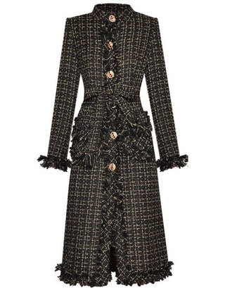 Henriette - Tweedmantel mit Gürtel