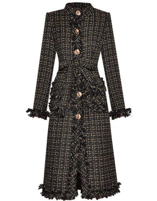 Henriette - Tweedmantel mit Gürtel