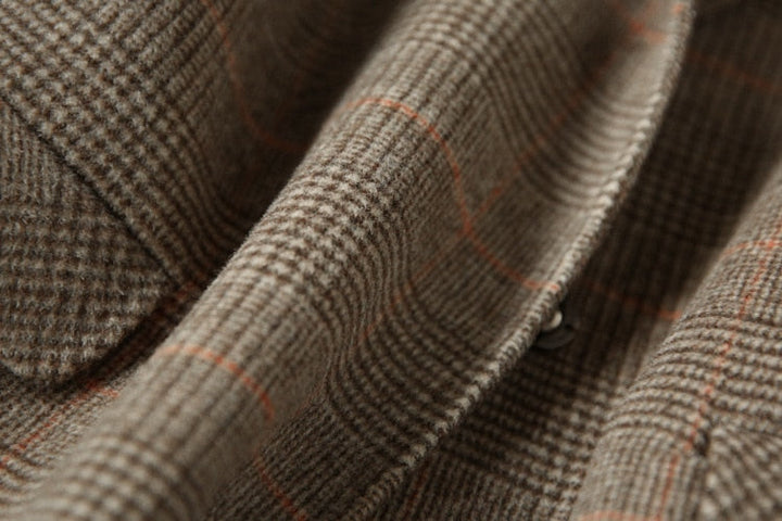 Selina - Karierter Wollmantel