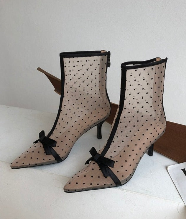 Viktoria - Overknee-Stiefel aus Mesh