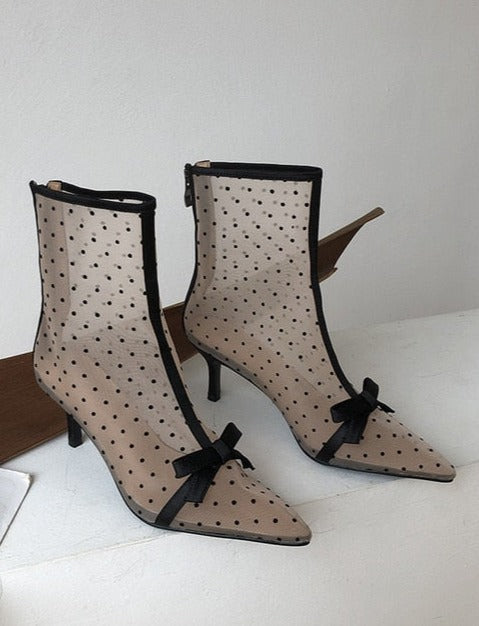 Viktoria - Overknee-Stiefel aus Mesh
