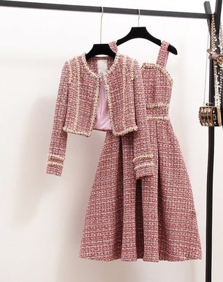 Ute - Tweed-Kleid mit Jacke
