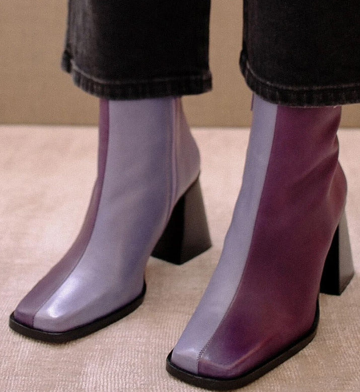 Bettina - Colorblock-Stiefeletten