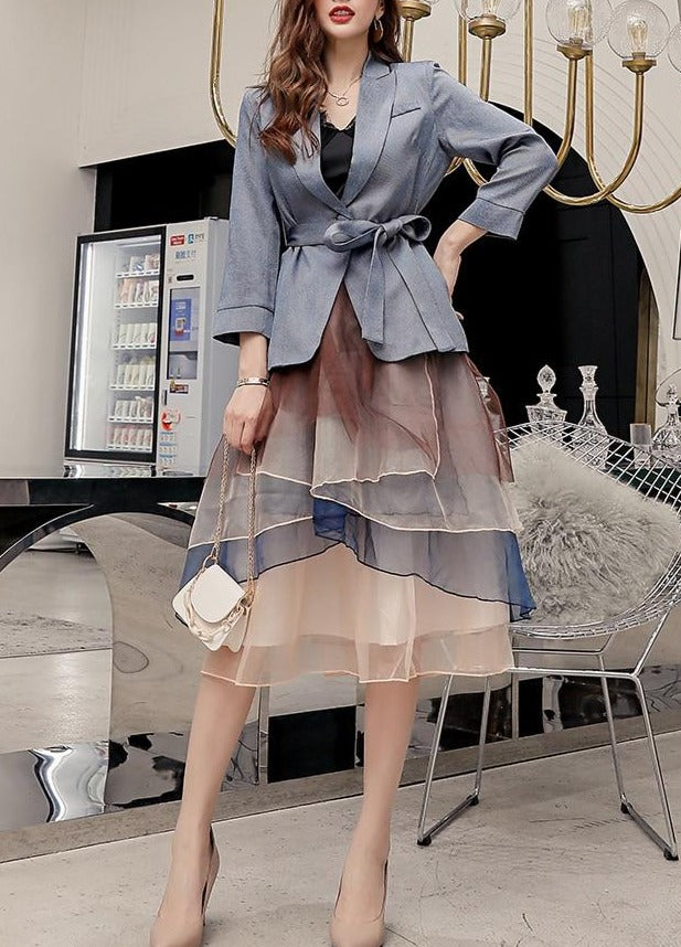 Clara - Blazer mit Chiffonrock
