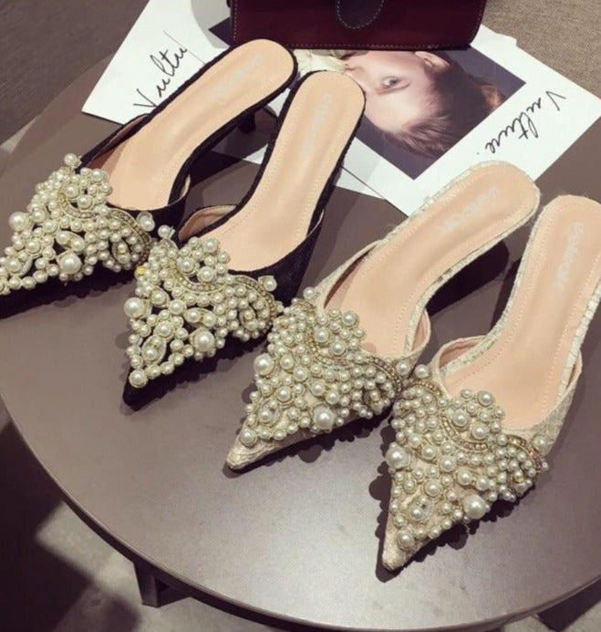 Sigrid - Pumps mit Perlen