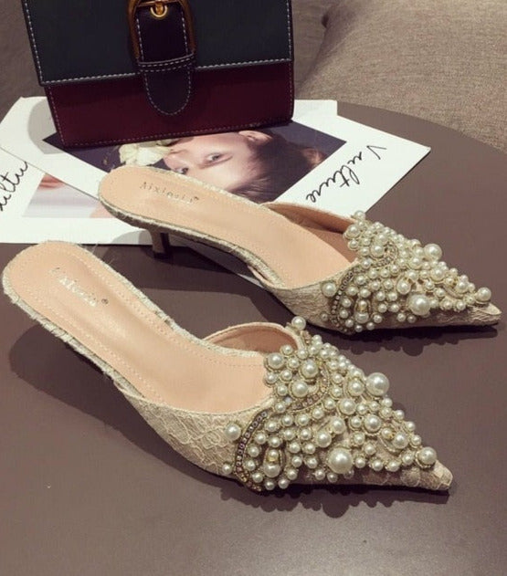 Sigrid - Pumps mit Perlen