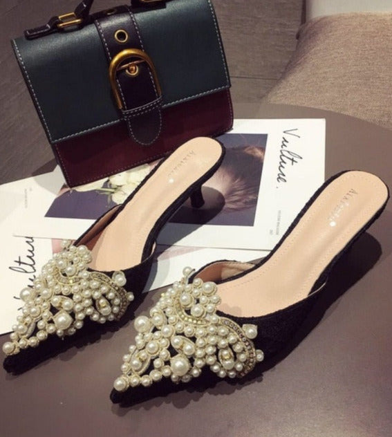 Sigrid - Pumps mit Perlen