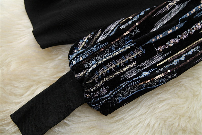 Fritzi - Strickset mit Pailletten
