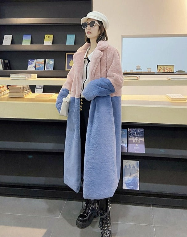 Ella - Oversized Kunstfellmantel