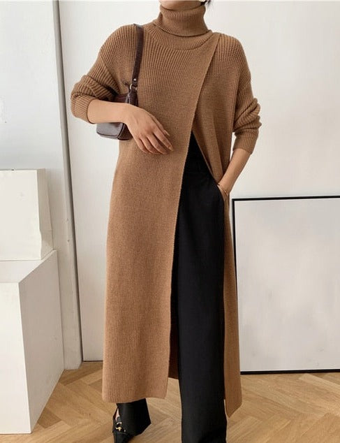 Vera - Langer Strickpullover