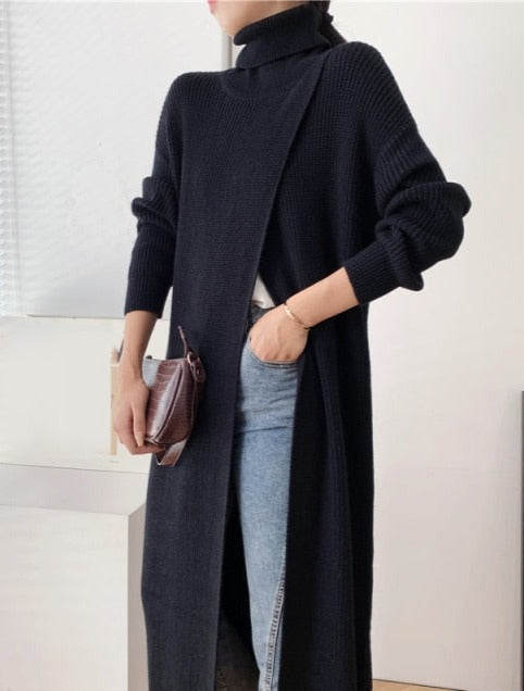 Vera - Langer Strickpullover