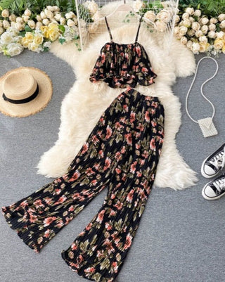 Anke - Chiffon-Set mit Blumen