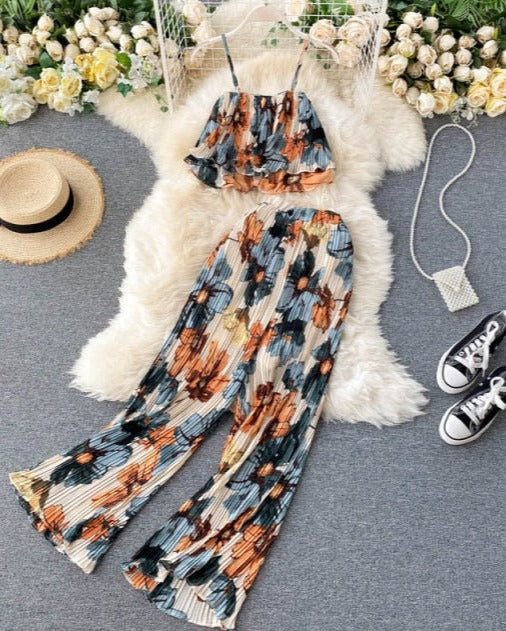Anke - Chiffon-Set mit Blumen