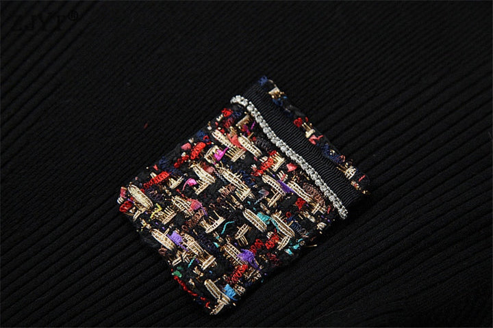 Claudia - Tweed-Rock mit Stricktop