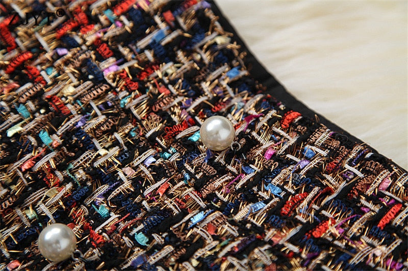 Claudia - Tweed-Rock mit Stricktop