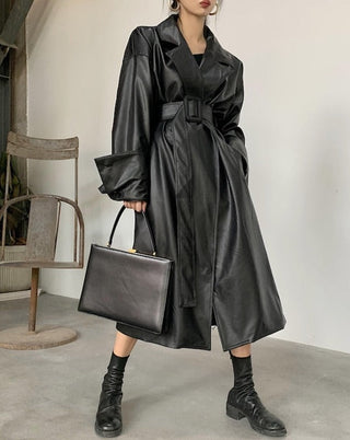 Lisa - Trenchcoat in Lederoptik
