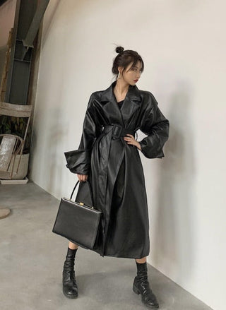 Lisa - Trenchcoat in Lederoptik