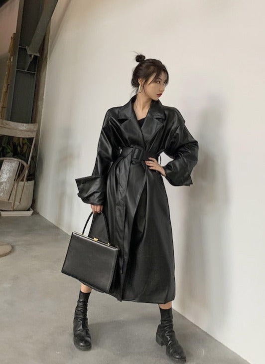 Lisa - Trenchcoat in Lederoptik