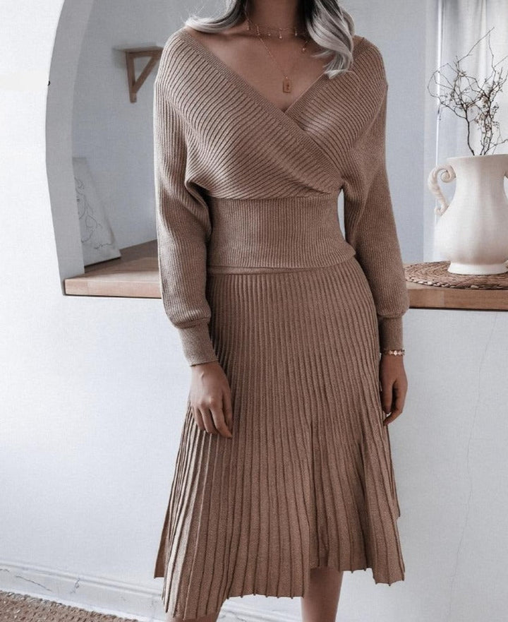 Lena - Schulterfreies Strickset