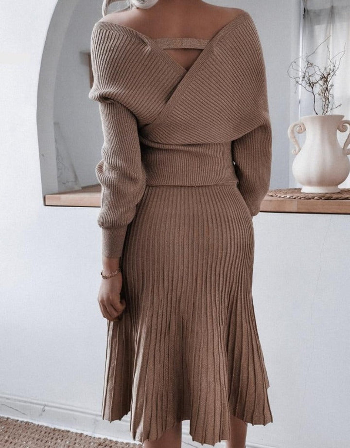 Lena - Schulterfreies Strickset