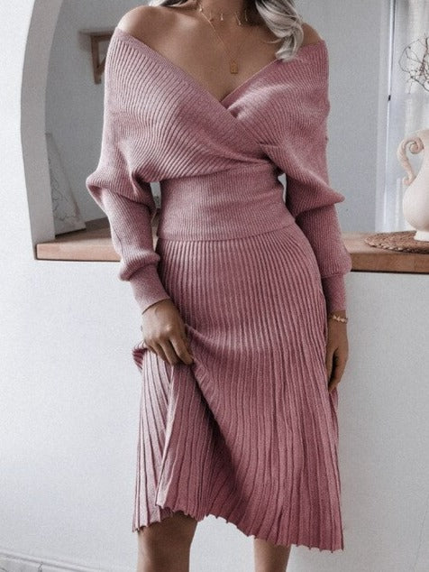 Lena - Schulterfreies Strickset