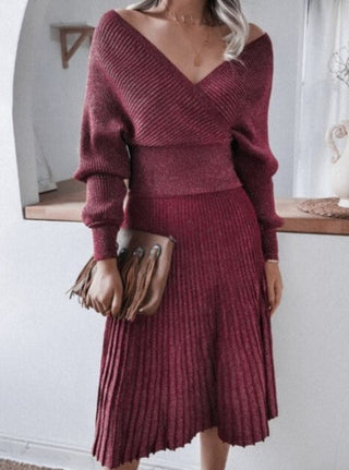 Lena - Schulterfreies Strickset