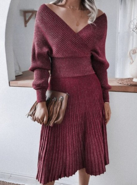 Lena - Schulterfreies Strickset