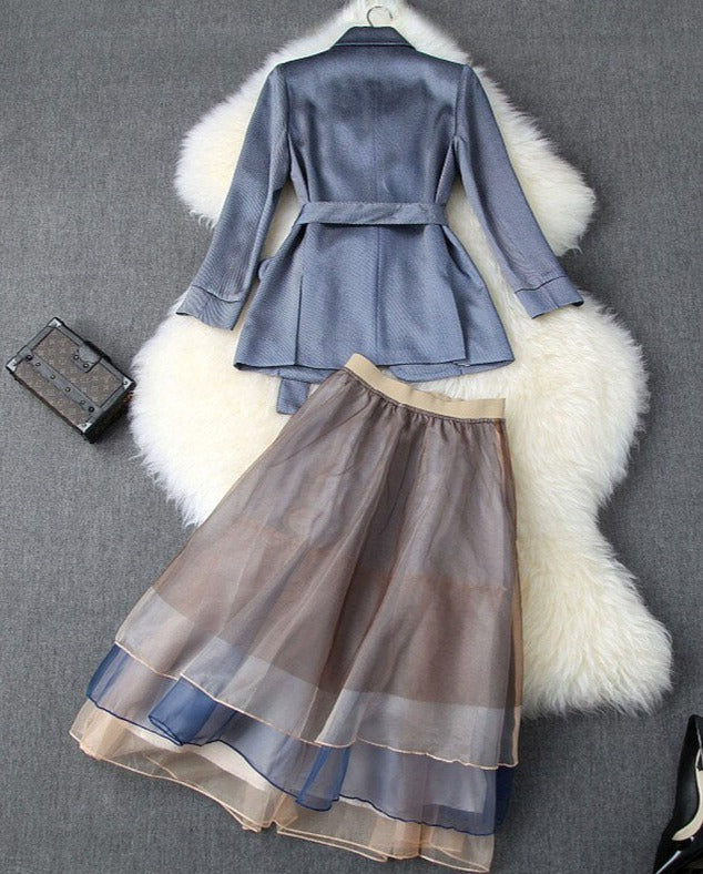 Clara - Blazer mit Chiffonrock