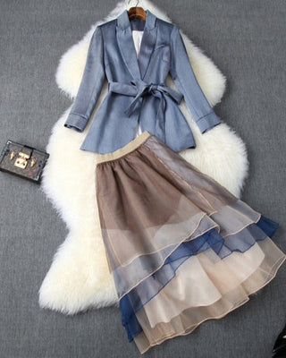 Clara - Blazer mit Chiffonrock