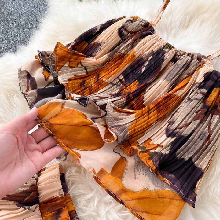Anke - Chiffon-Set mit Blumen