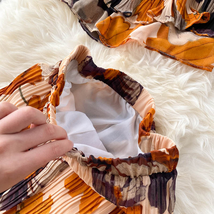 Anke - Chiffon-Set mit Blumen