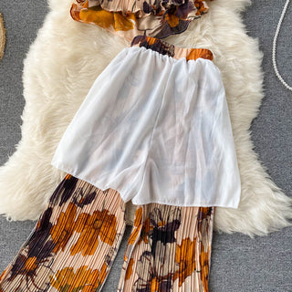 Anke - Chiffon-Set mit Blumen