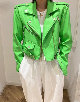 Sarah - Bikerjacke in Lederoptik