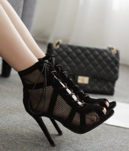 Ella - Peeptoe-Stiefeletten