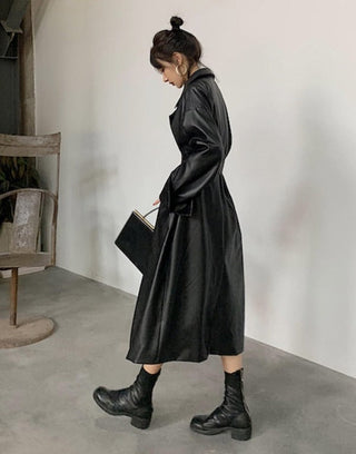 Lisa - Trenchcoat in Lederoptik