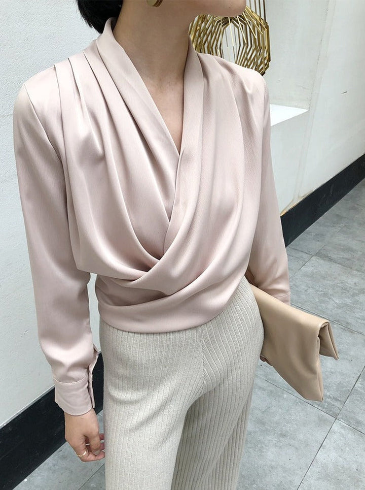 Renate - Satin-Seiden-Bluse