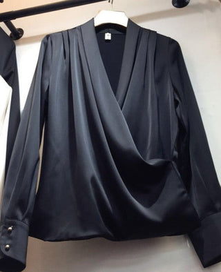 Renate - Satin-Seiden-Bluse