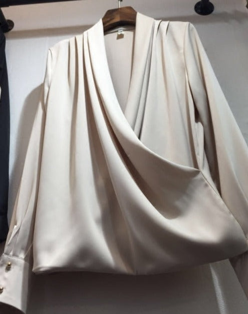 Renate - Satin-Seiden-Bluse