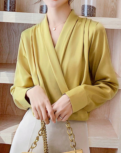 Renate - Satin-Seiden-Bluse