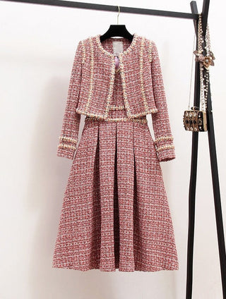 Ute - Tweed-Kleid mit Jacke