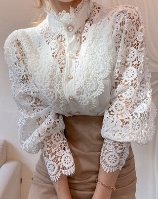 Valerie - Spitzenkragen-Bluse